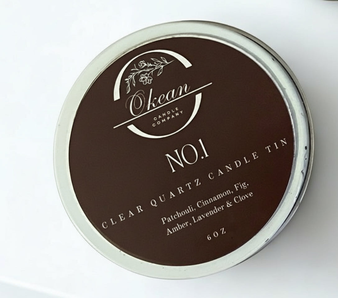 No. 1 - Clear Quartz - Single Wick Candle - 6oz