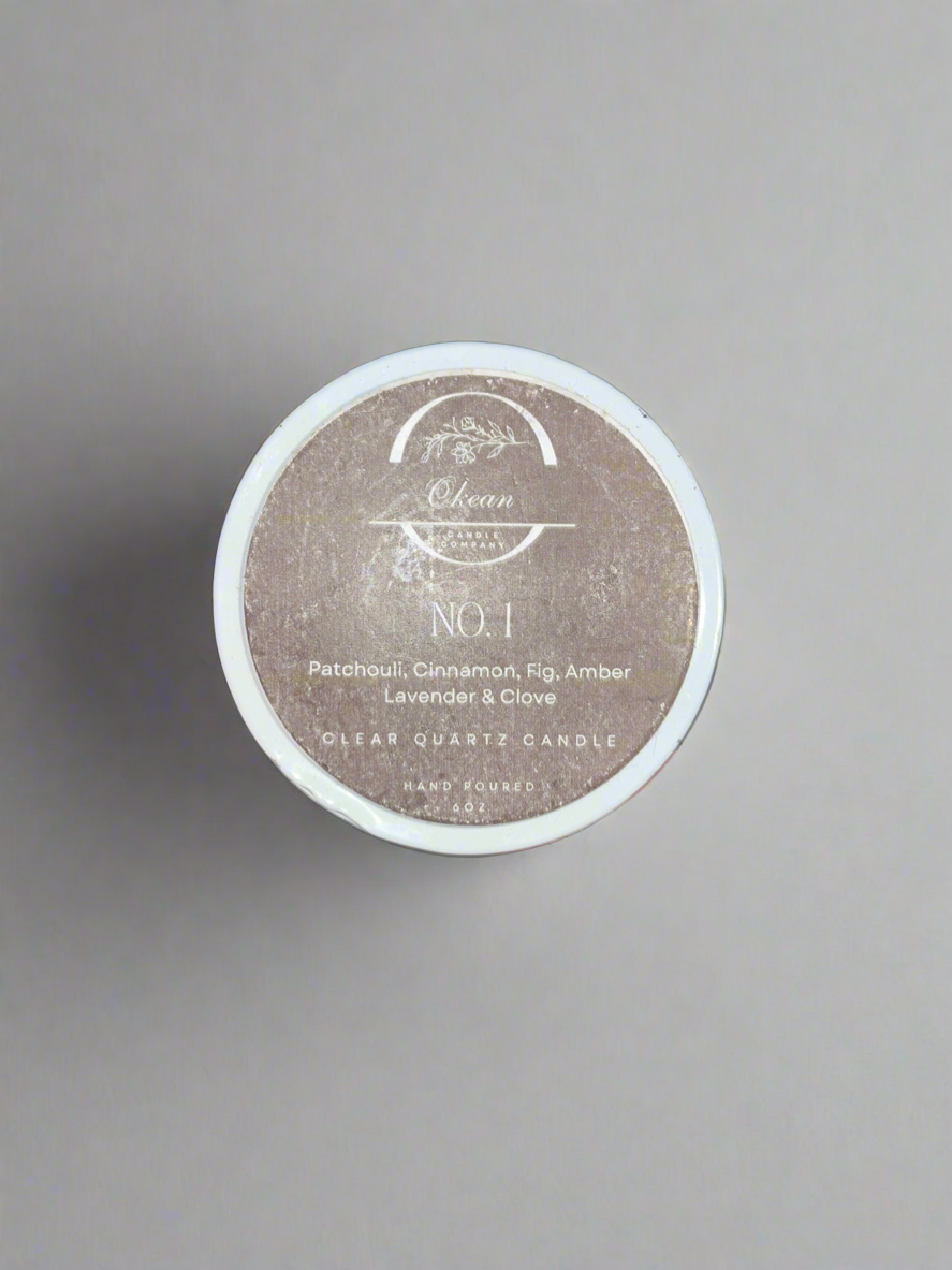 No. 1 - Clear Quartz - Single Wick Candle - 6oz