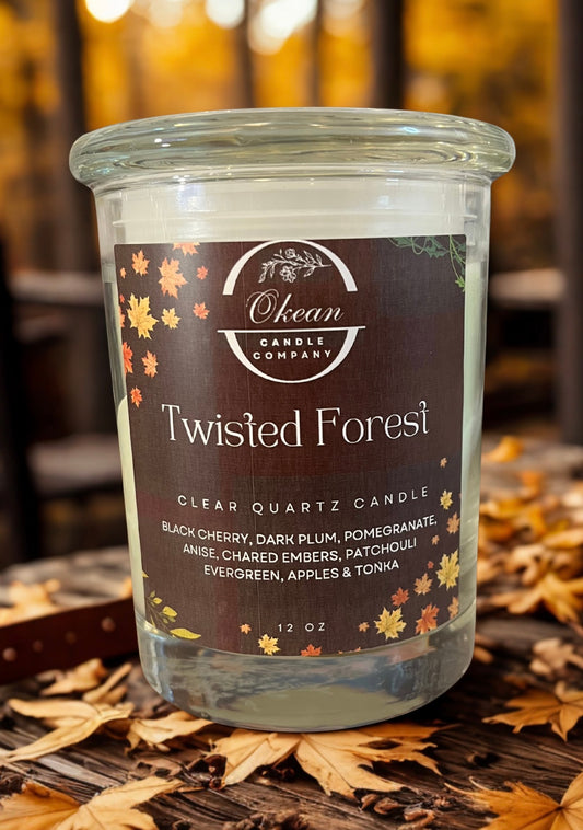Twisted Forest  - Clear Quartz - Double Wick Candle - 12oz