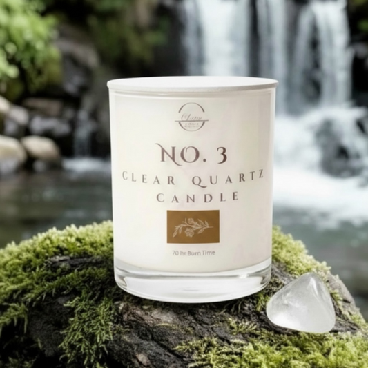 No. 3- Citrus Wood - Clear Quartz -Double Wick Candle - 12OZ