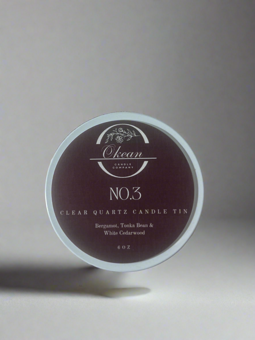 No. 3  - Clear Quartz - Single Wick Candle - 6oz