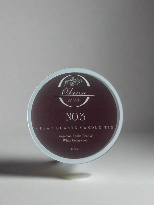 No. 3  - Clear Quartz - Single Wick Candle - 6oz