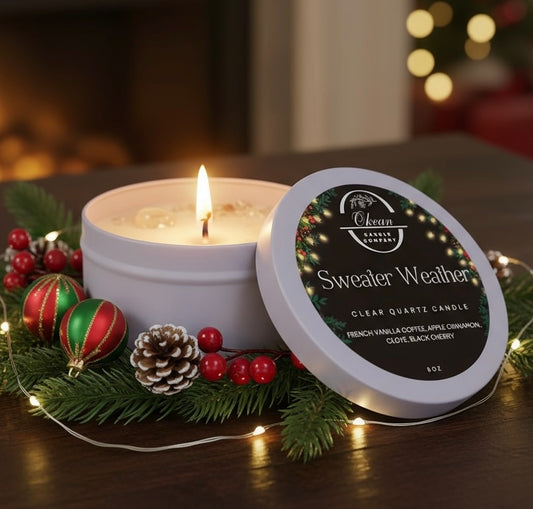Sweater Weather  - Clear Quartz - Single Wick Candle - 8oz