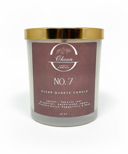 No. 7 – Tobacco Noir – Clear Quartz – Double Wick Candle – 12OZ