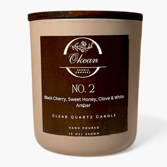 No. 2 - Sweet & Warm - Clear Quartz - Double Wick Candle - 12OZ
