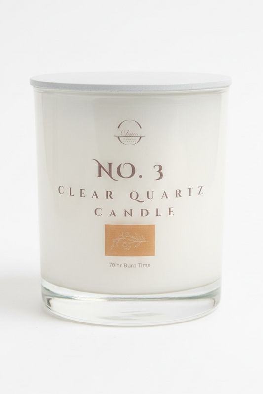 No. 3- Citrus Wood - Clear Quartz -Double Wick Candle - 12OZ
