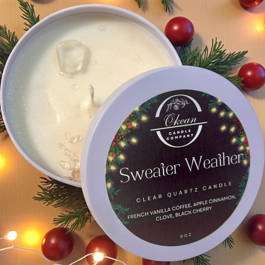 Sweater Weather  - Clear Quartz - Single Wick Candle - 8oz